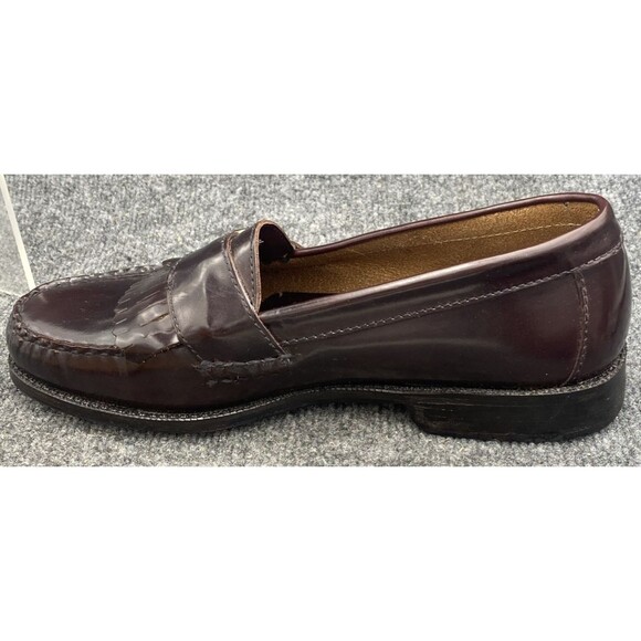 Bostonian Mens 10 M Burgundy Fringe Kiltie Buckle Loafer Leather Upper 27098 - Picture 2 of 13